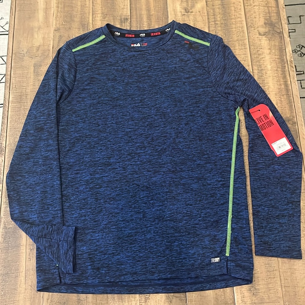 NWT  boys size medium long sleeve FILA sport true dry shirt